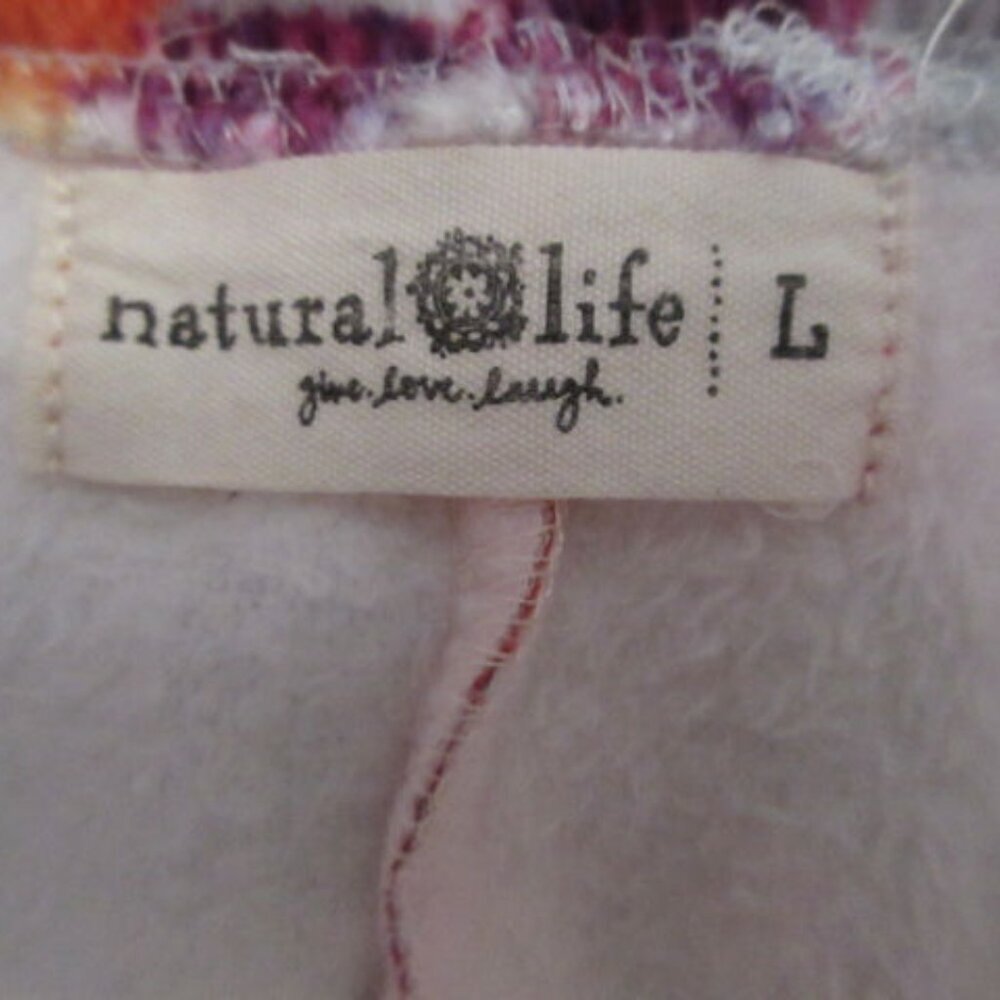 Natural Life Sherpa Fleece One Piece Pajamas Size L Rainbow Love Loungewear EUC - Picture 5 of 11